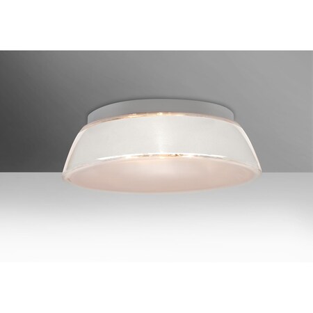 Besa Lighting Pica 14 Ceiling, White Sand, 2x9W LED 9663WHC-LED